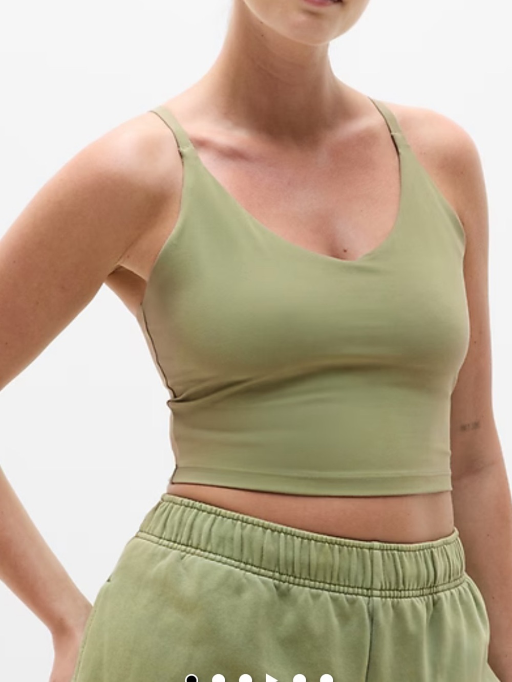 Athleta - V Neck Crop Bra - Size Large